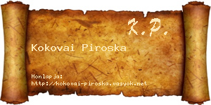 Kokovai Piroska névjegykártya